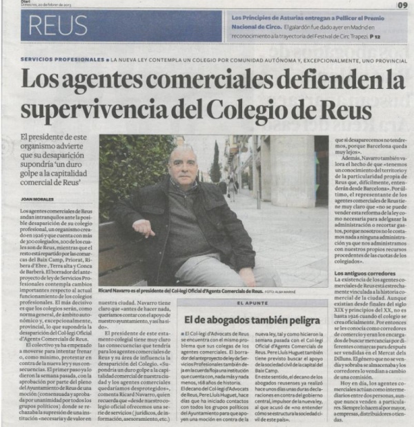 ENTREVISTA AL PRESIDENT DEL COL·LEGI